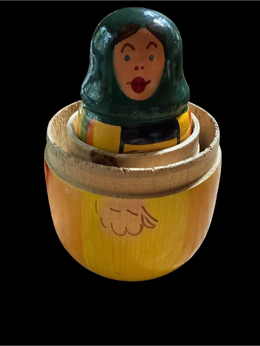 Vintage Babushka Polish Russian Nesting Dolls